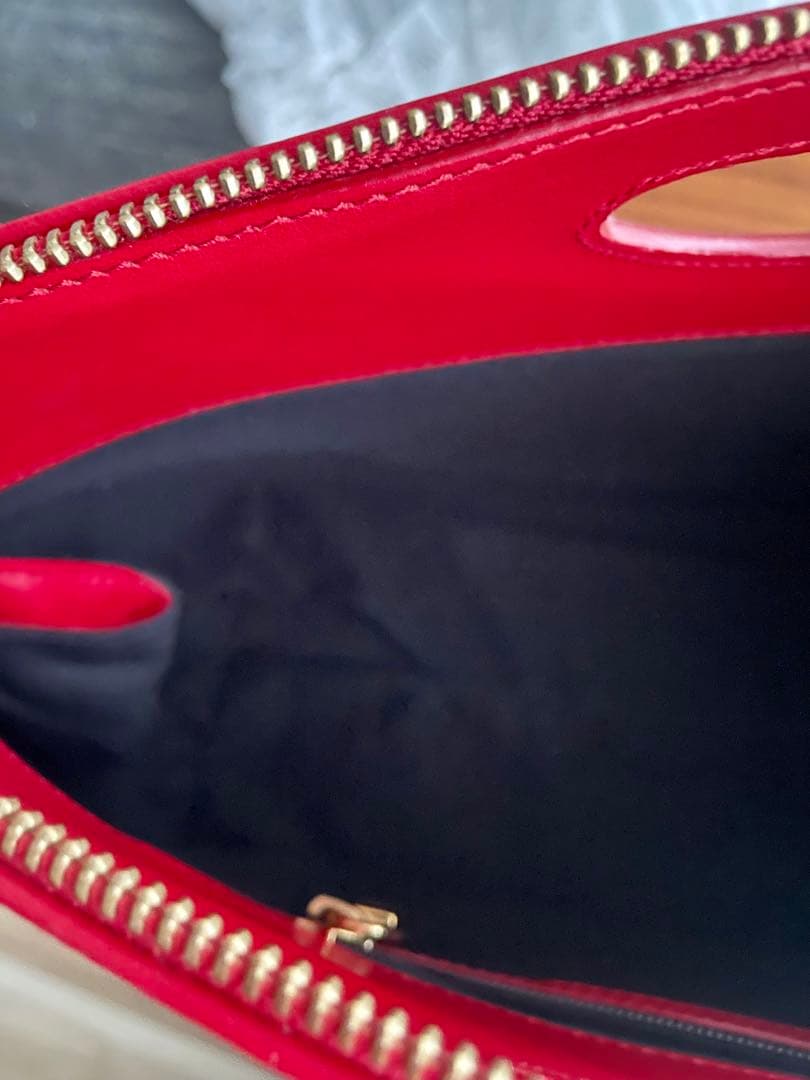 ペリーコ　美品！レザー×藤編み　クラッチ、ハンドバッグ