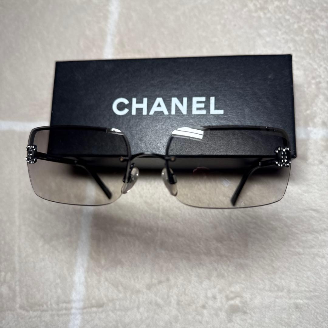 CHANEL サングラス 4104-B リムレス ココマーク グラデーション
