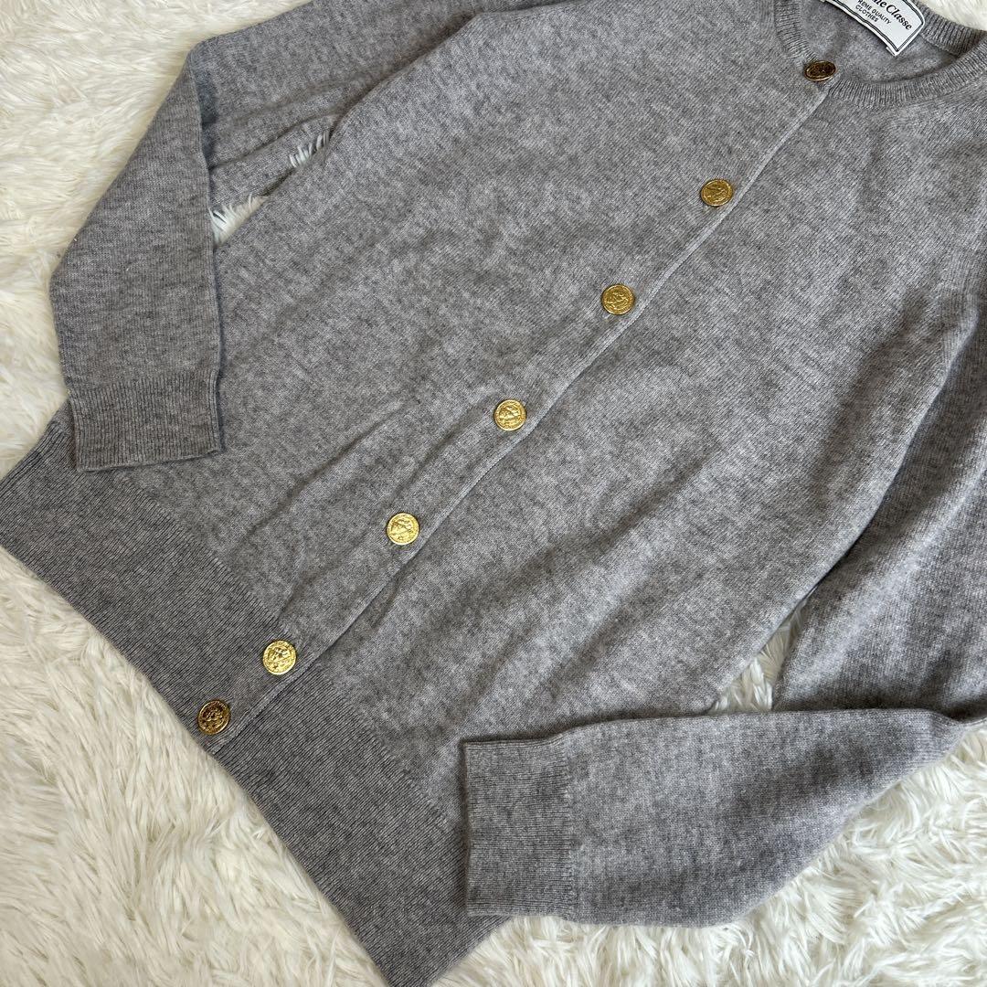 ドゥーズィエムクラス カシミヤ アンサンブル ニット カーディガン 金ボタン
