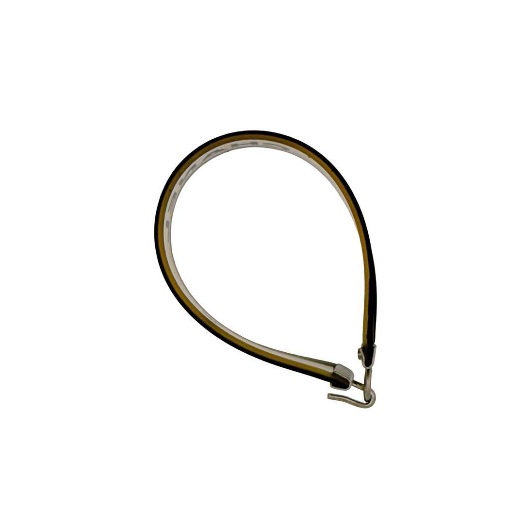 シャネル ブレスレット バングル ロゴ ラバー クリア ブラック ヴィンテージ