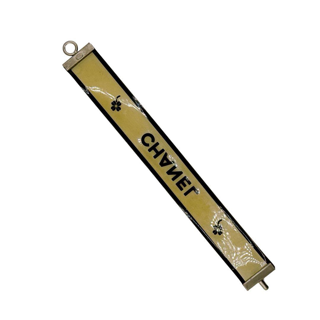 シャネル ブレスレット バングル ロゴ ラバー クリア ブラック ヴィンテージ