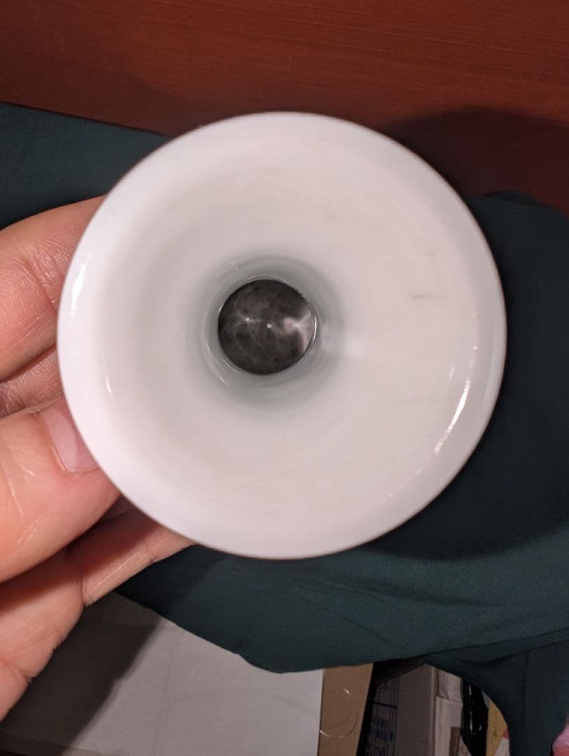 白磁　鶴首花入　中村清見　号清六　高麗庵　清六窯　共写真にて 箱有り