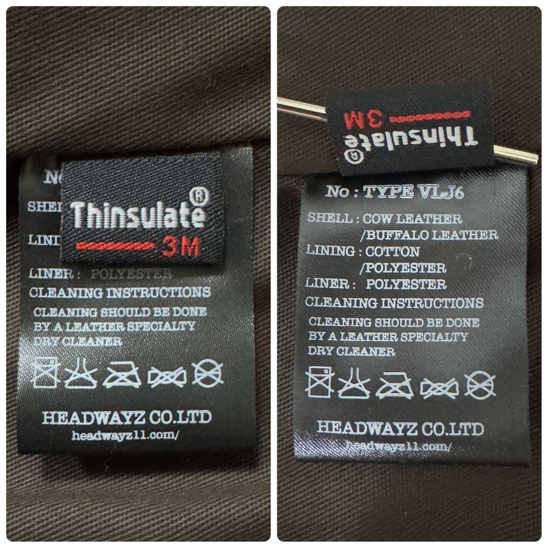 未使用級✨ VIN&AGE ヴィン＆エイジ レザー ダウンベスト バイク 稲妻