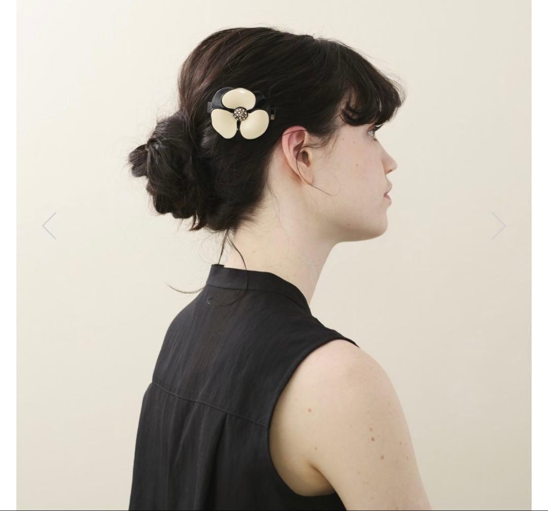 アレクサンドルドゥパリ リズレカメリア バレッタ 希少なホワイトシルバー