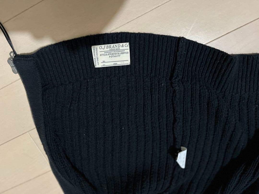 OLDJOE&CO オールドジョー　ブラック　ニット ジップアップ　38