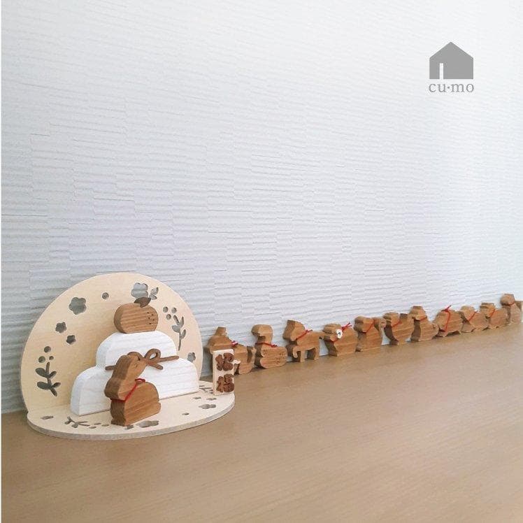 ★木製【十二支飾り】十二支セット 置物 お正月 正月飾り