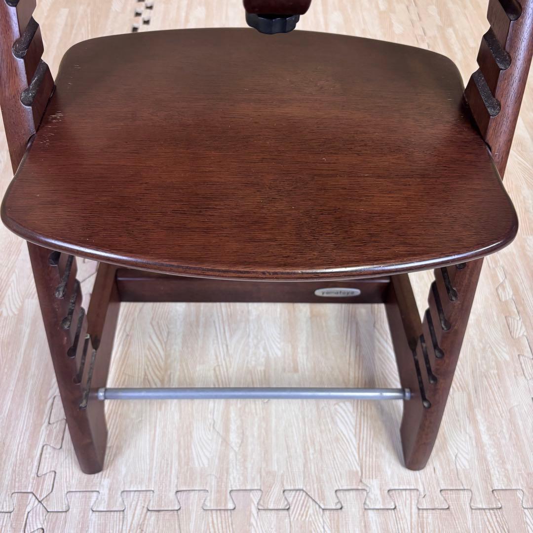 除菌清掃済☆綺麗☆　大和屋　すくすくチェアスリムプラス　ガード付　ダークブラウン