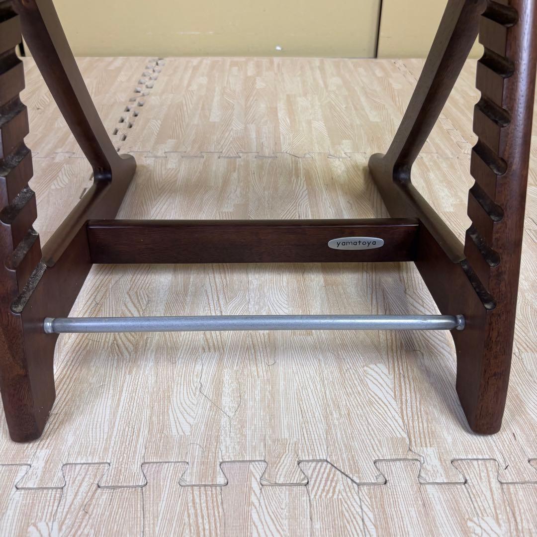 除菌清掃済☆綺麗☆　大和屋　すくすくチェアスリムプラス　ガード付　ダークブラウン