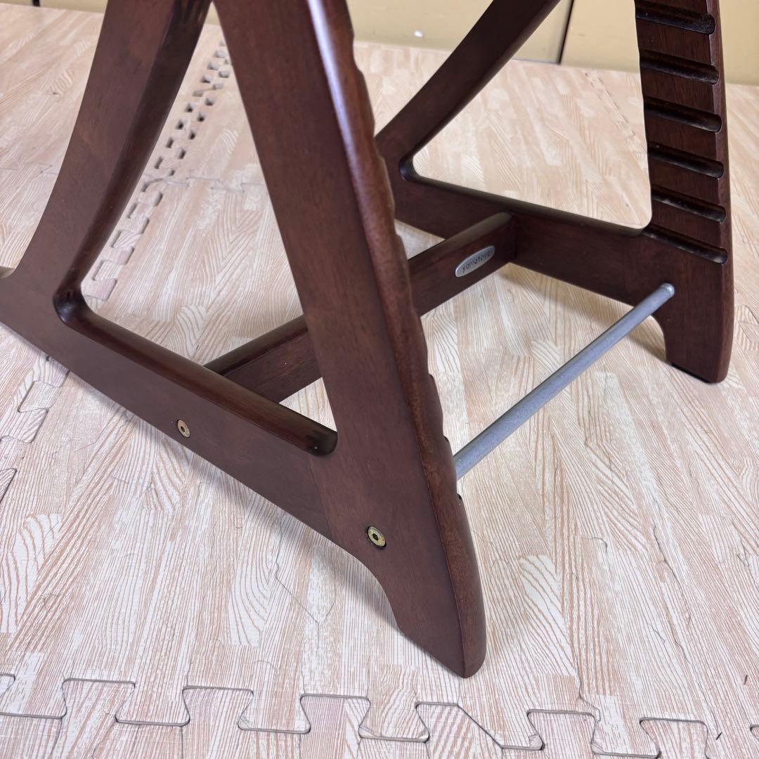 除菌清掃済☆綺麗☆　大和屋　すくすくチェアスリムプラス　ガード付　ダークブラウン