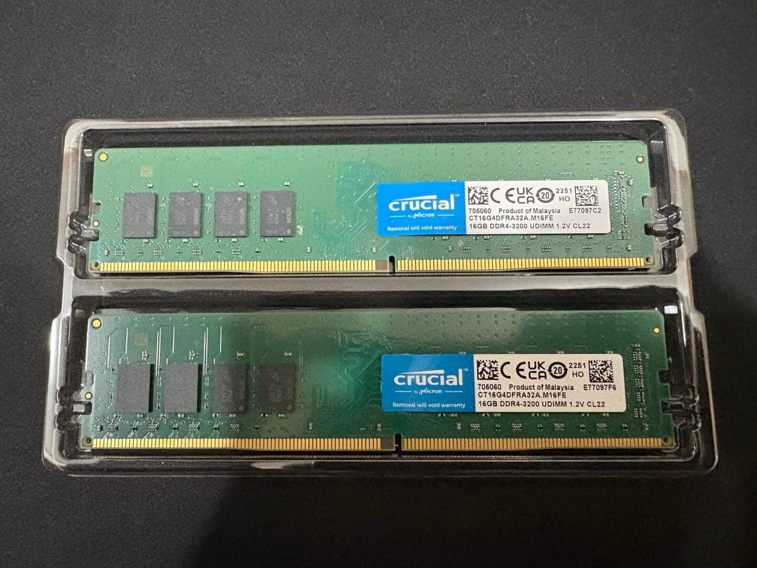 Crucial DDR4 32GB(16GB×2枚)