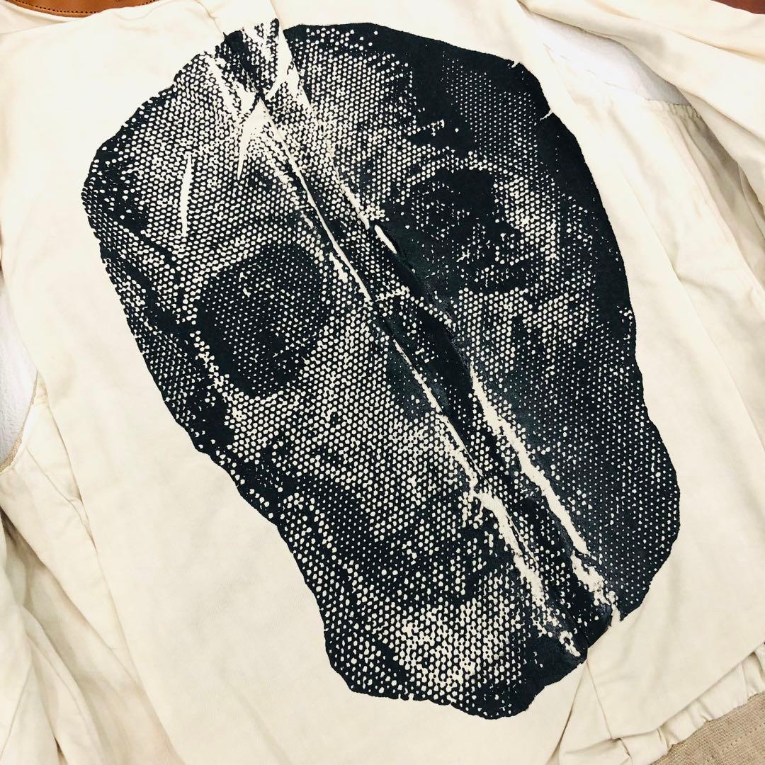 1439 BACKLASH バックラッシュ ベスト　スカル　髑髏　牛革　麻　M