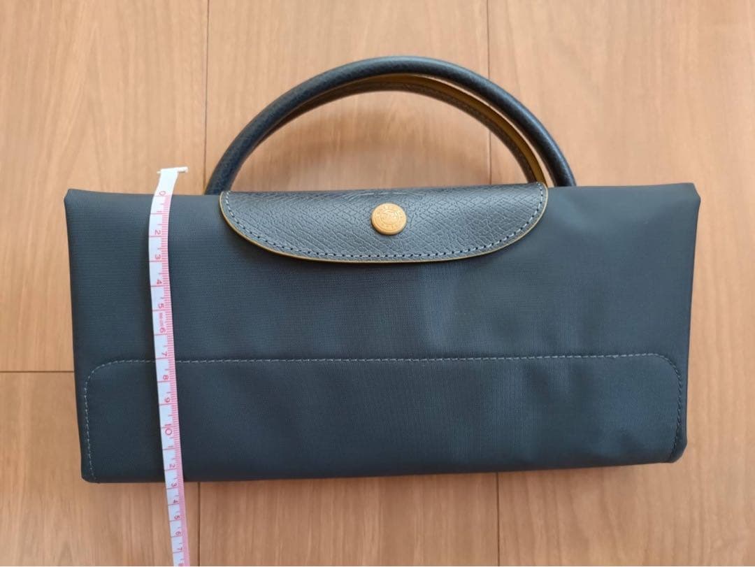 Longchampダークグレー ナイロン ボストンバック