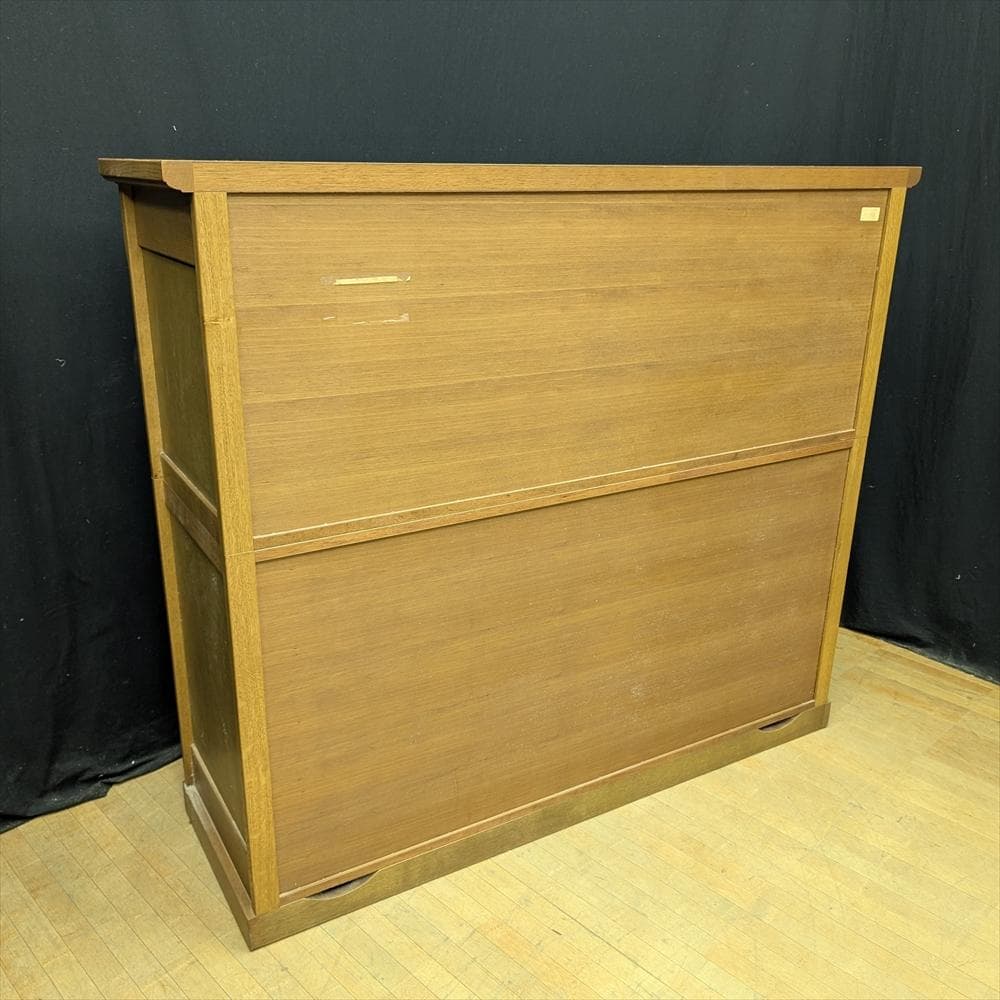 美品　府中家具　土井工芸　大型　楢 ナラ材　リビングチェスト　タンス　箪笥　収納