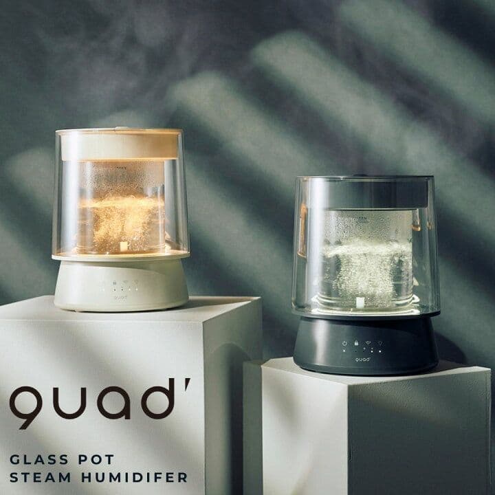 新品未使用 quad' ガラス製スチーム加湿器