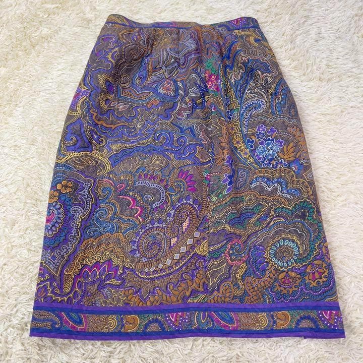 レオナール 大きいサイズ 金ボタン ペイズリー シルク混ノーカラー スーツ XL