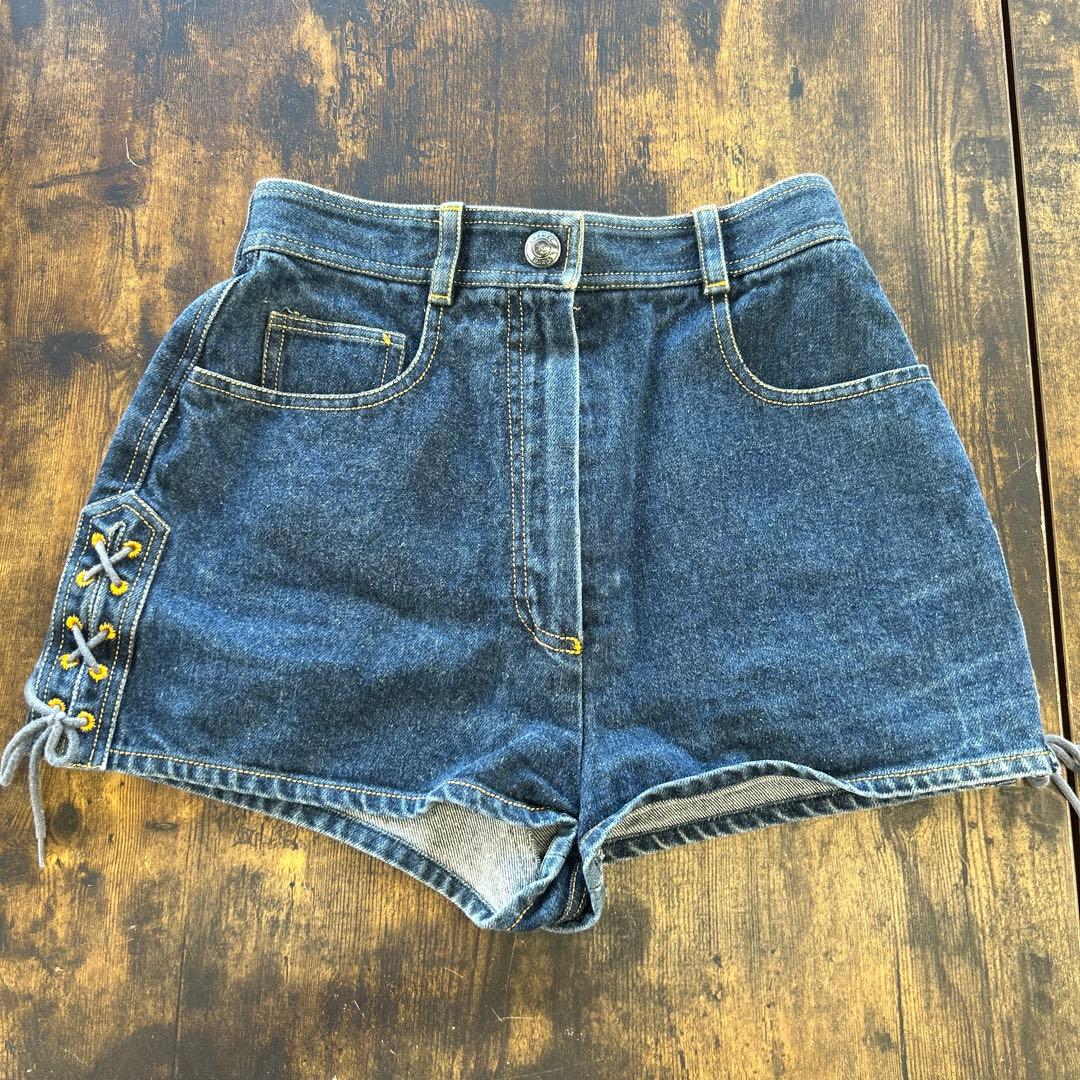 デニム ショートパンツ 紐 ココマーク