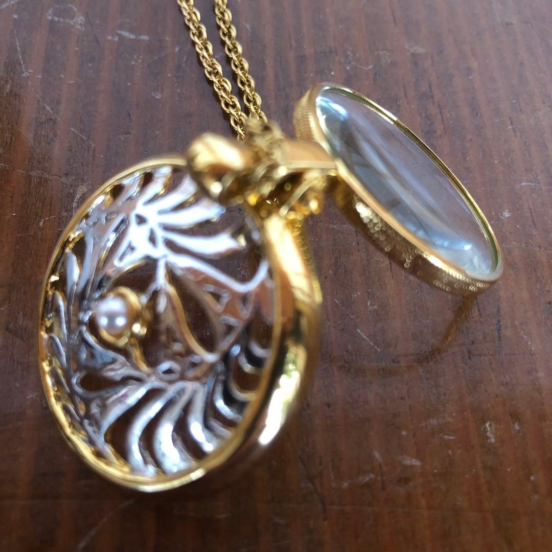 ミキモト ルーペ ネックレス 拡大鏡 真珠 パール ペンダントルーペ 虫眼鏡