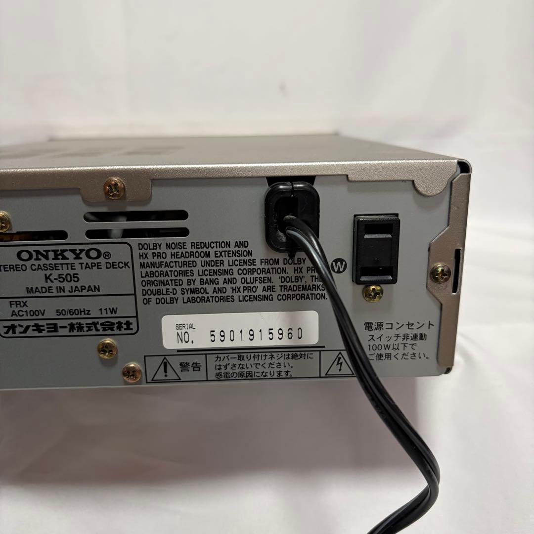 カセットテープデッキ オンキョーONKYO K-505