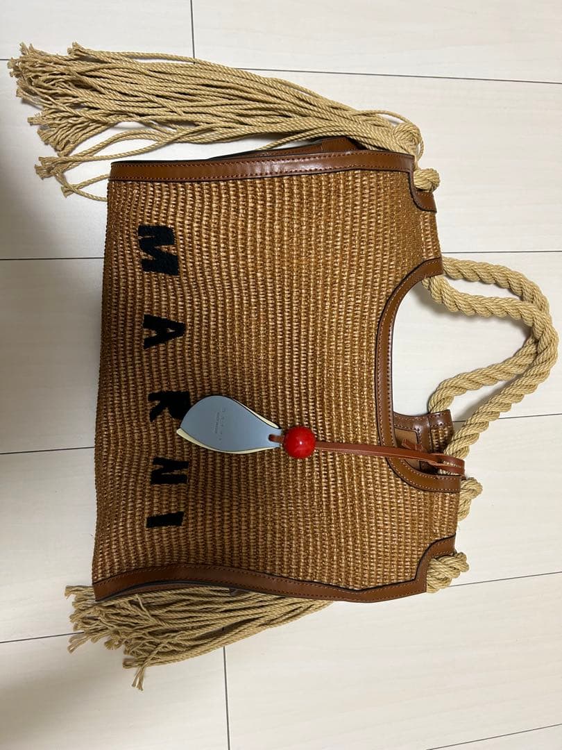 MARNI マルニ ロープハンドルラフィアハンドバッグ