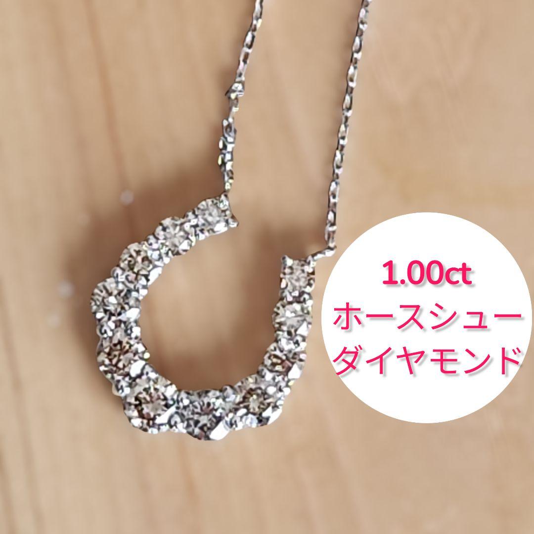 Kou 天然ダイヤモンド 1.0Ct ホースシュー Pt900 Pt850