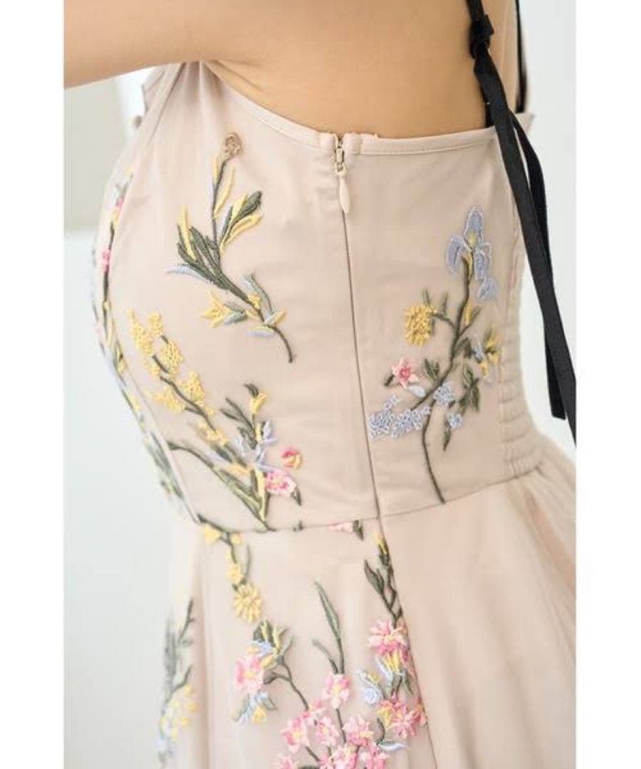 SNIDEL エンブロイダリーチュールドレス