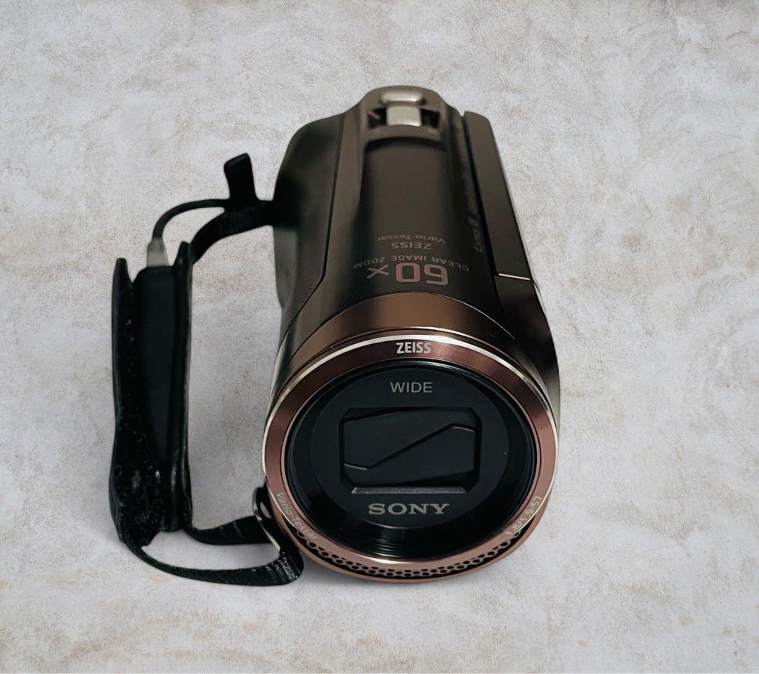 （美品）Sony HDR-CX480 ビデオカメラ 光学30倍 ボルドーブラウン
