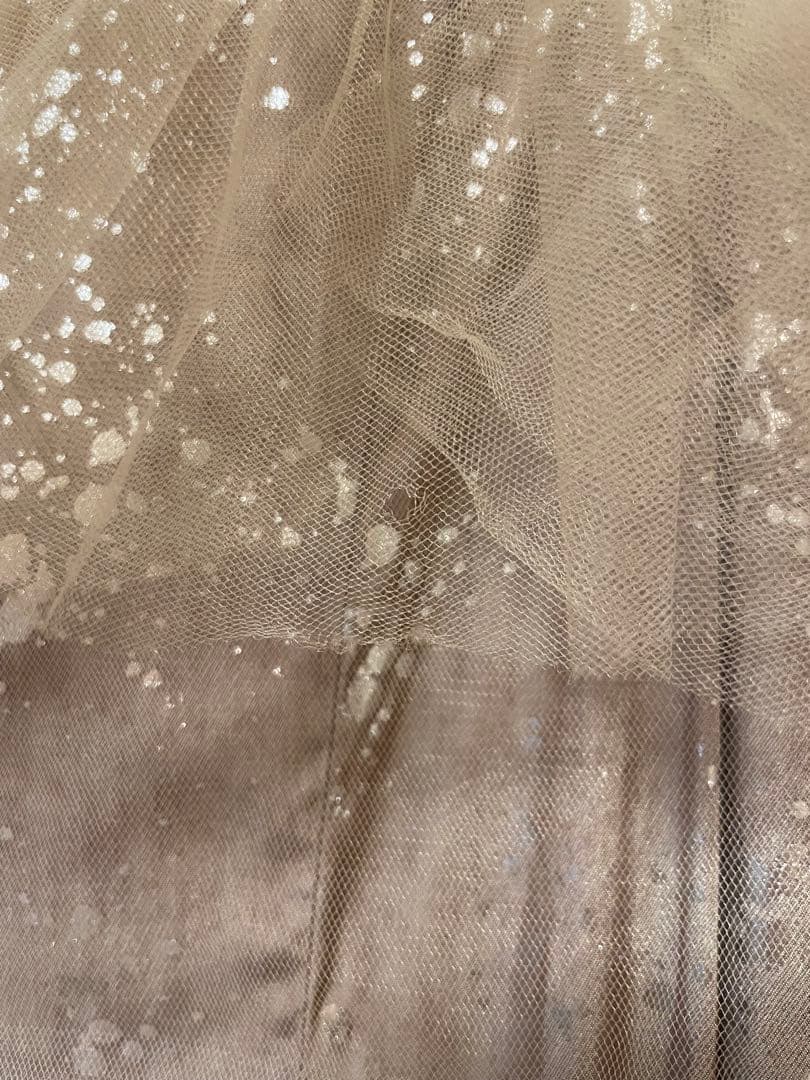 LEJA チュールフリルボレロペイントマーメイドワンピースドレス S グレー