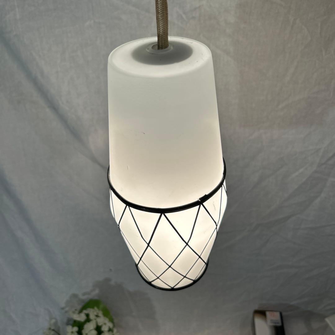 天井照明　和モダン　乳白ガラス　昭和レトロ　ガラス　ペンダントライト　温泉旅館