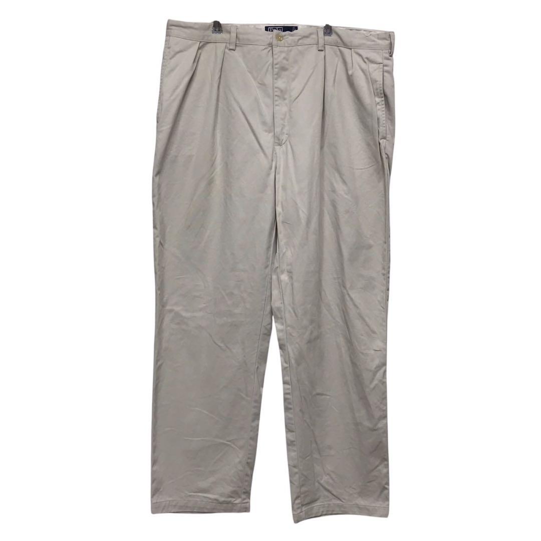 90s POLO ラルフローレン ビンテージチノパン　ポロチノ　ワッペンロゴ