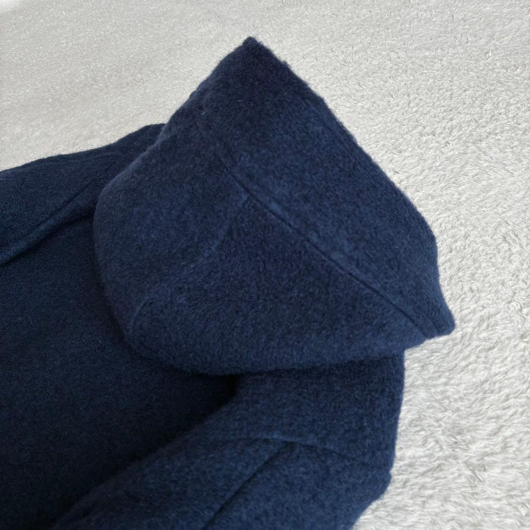 極美品 ヒューマンウーマン スライバーブルゾン 紺 イタリア産ウール アウター