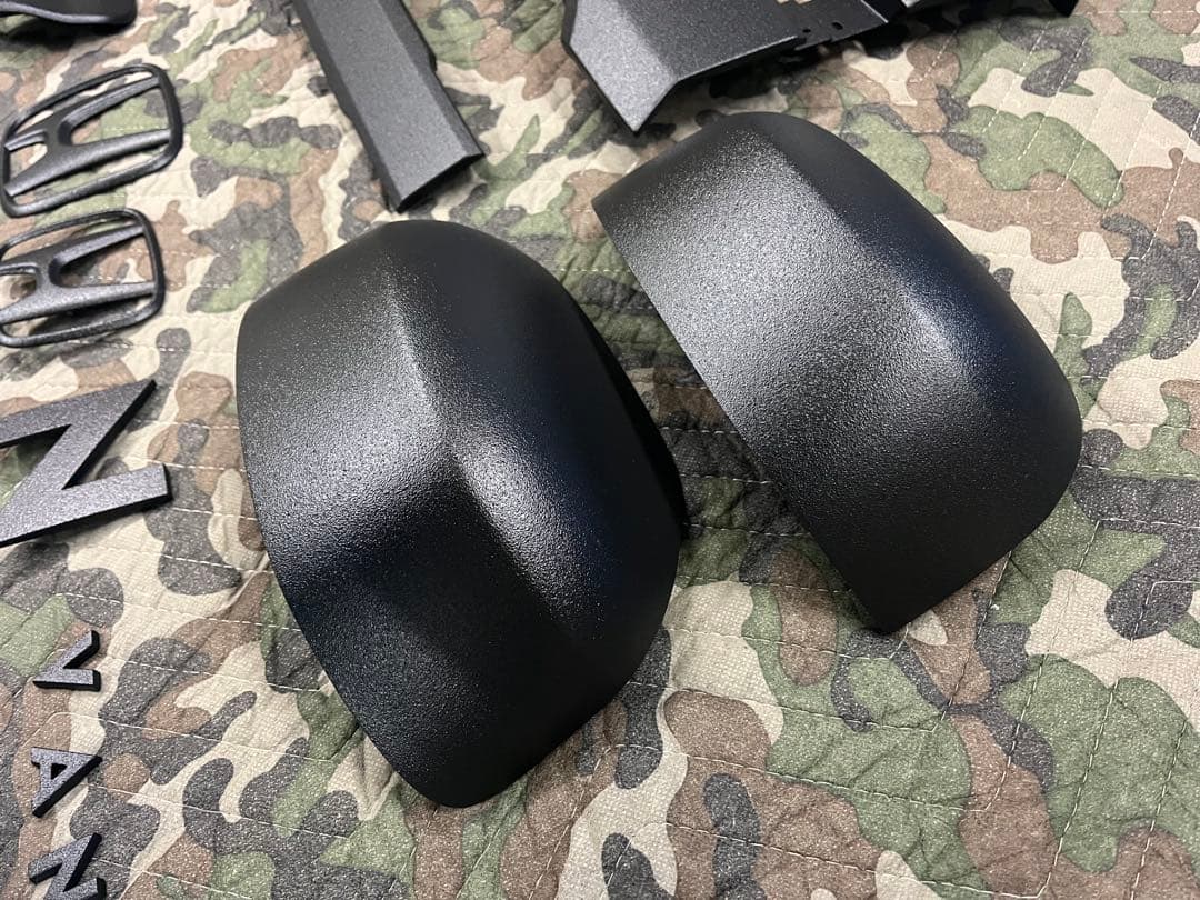 N-VANフロントグリル リア　ガーニッシュ　ミラーカバー　ラプターライナー塗装