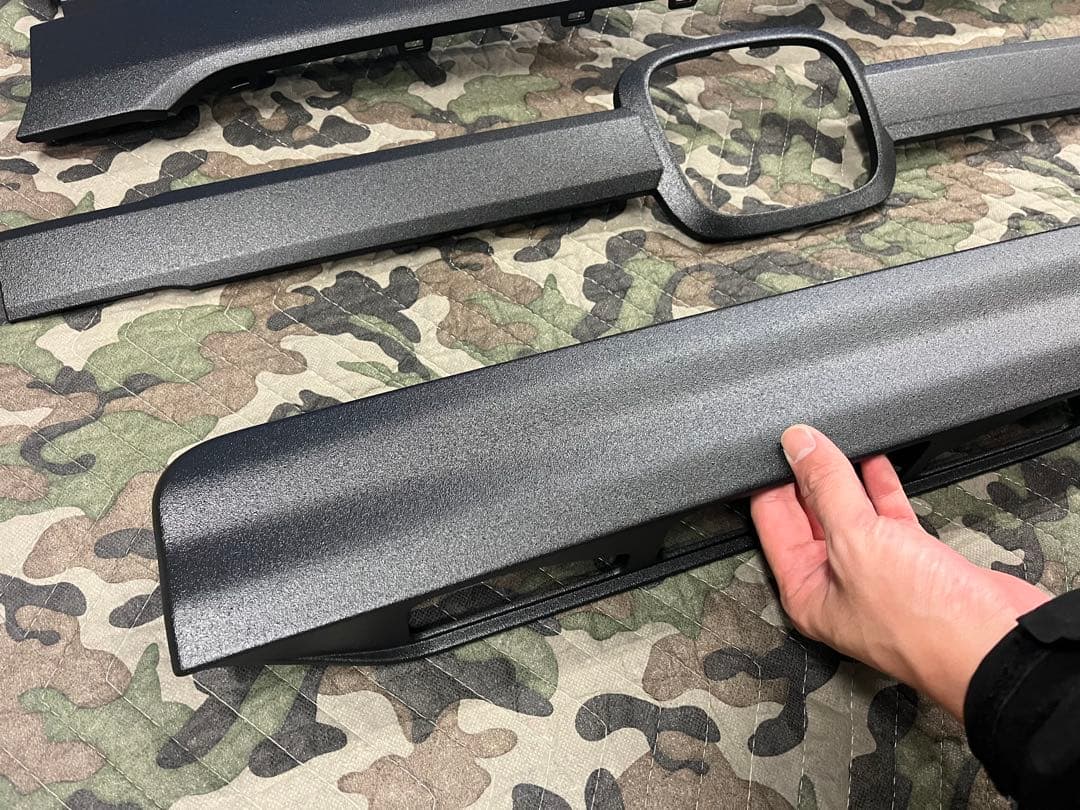 N-VANフロントグリル リア　ガーニッシュ　ミラーカバー　ラプターライナー塗装