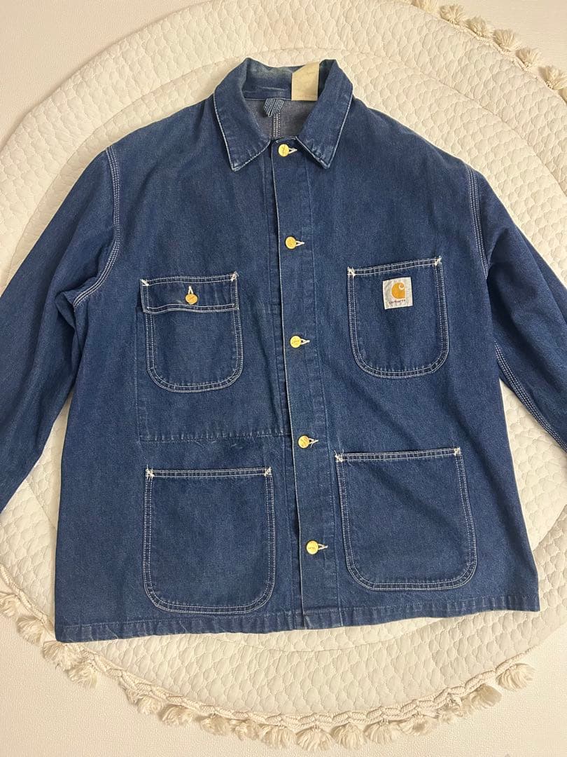 か*ん様 90sカーハートUSA製 デニム カバーオール チョアコート