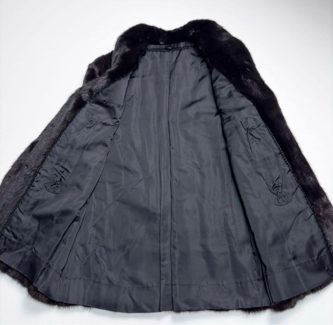 ミンクファーコート 毛皮コート 着丈80cm フォーマル パーティ