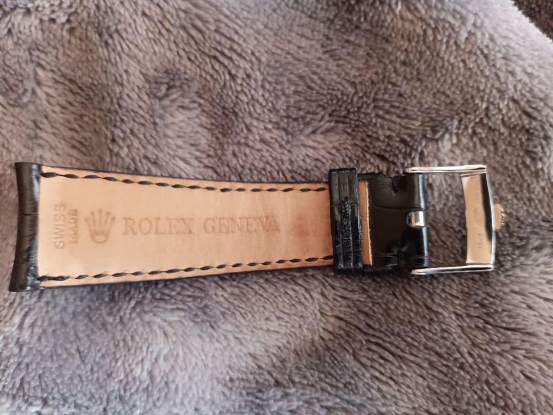 ROLEX 純正レザーベルト片側 純正尾錠付き 16㎜巾 未使用 Uniさん専用