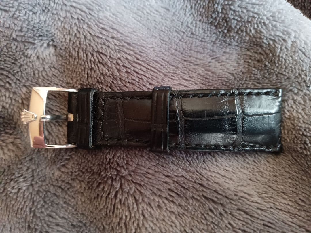 ROLEX 純正レザーベルト片側 純正尾錠付き 16㎜巾 未使用 Uniさん専用