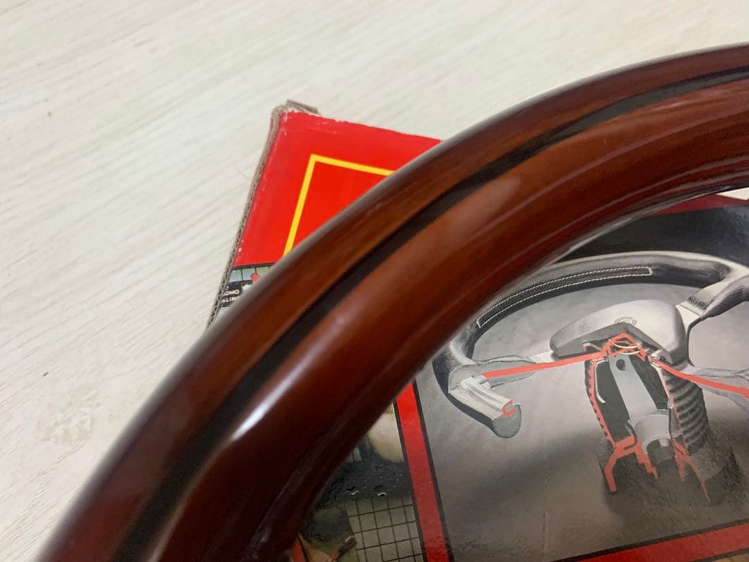 社外　ウッドステアリング　35π ホーンボタン付き　新品　未使用