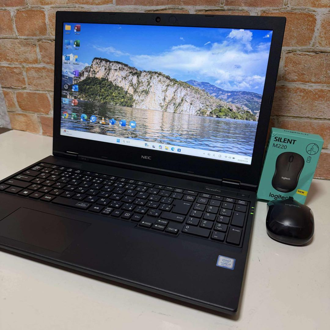 美品NEC ノートPC WebカメラSSD メモリ8GB Win11 オフィス付