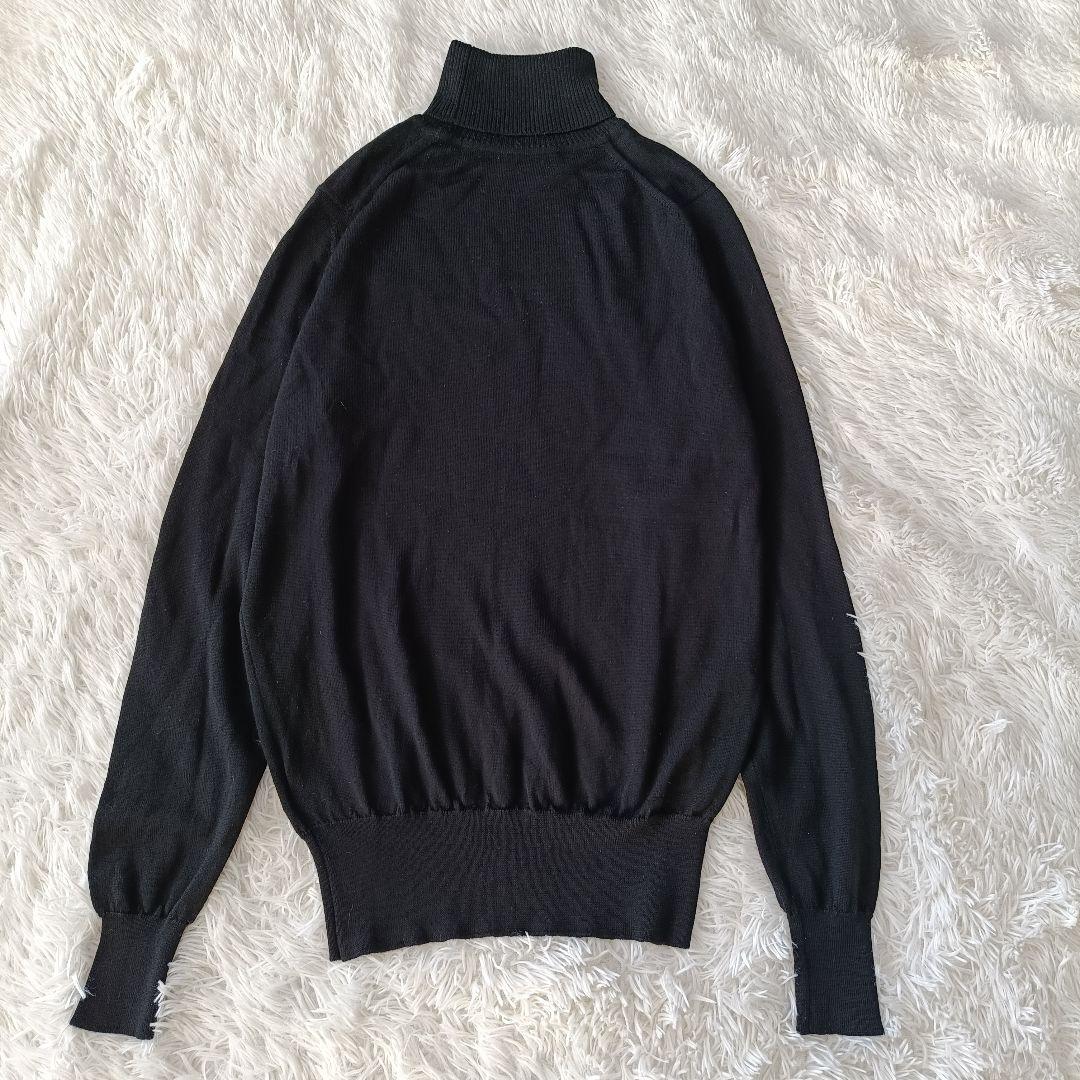 美品♪ジョンスメドレー 英国製 メリノウール100% タートルネックニット M