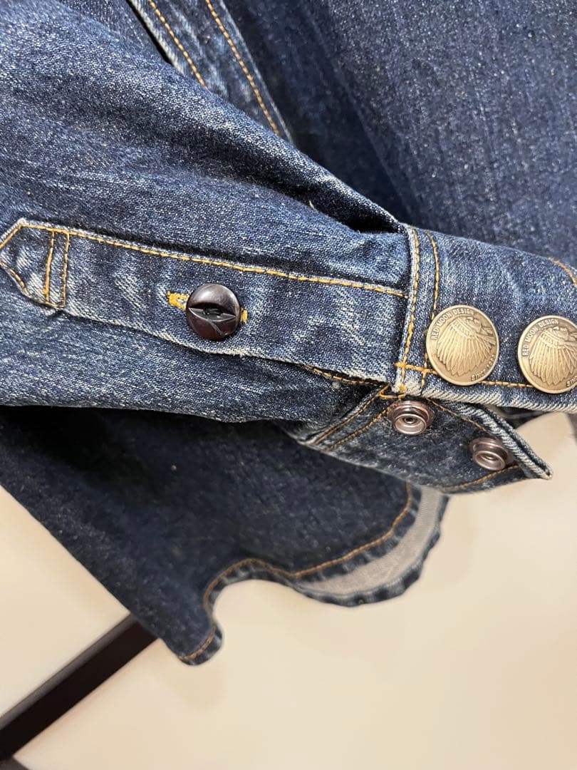 希少　REDMOON レッドムーン デニムシャツジャケット コンチョボタン