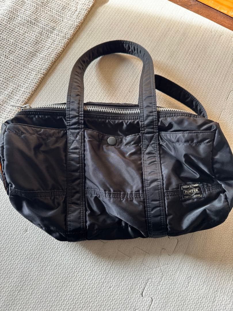 美品 PORTER ブラック ドラムバッグ