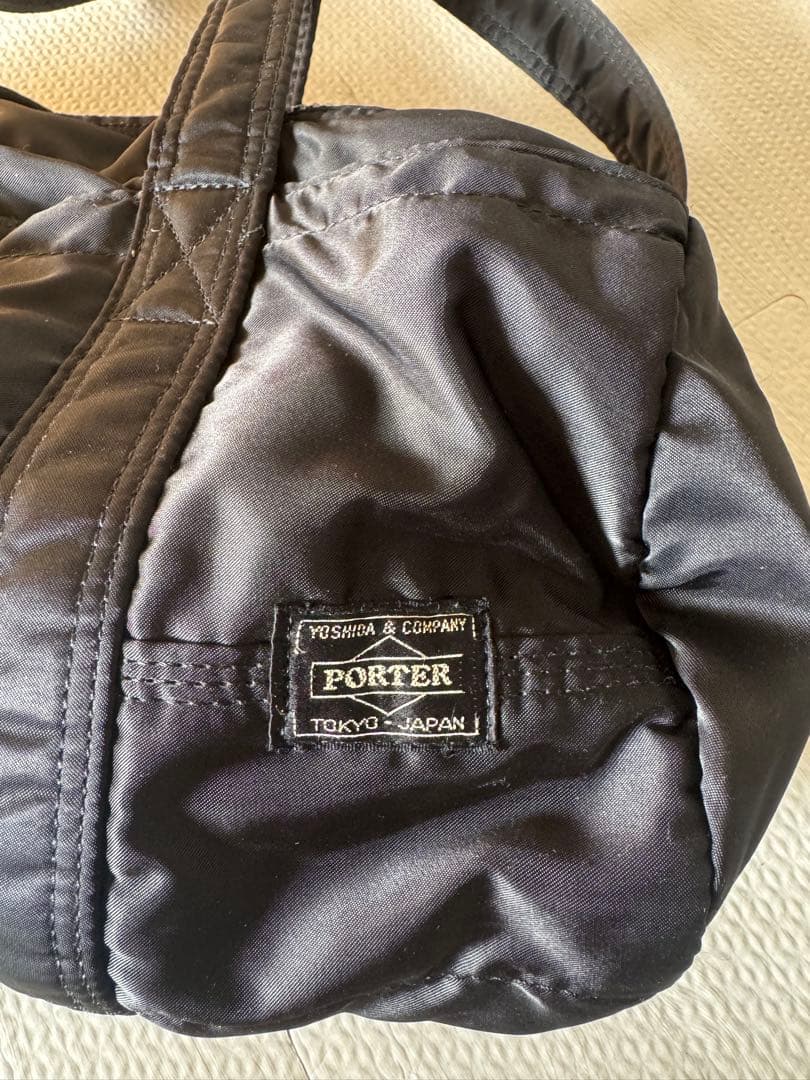 美品 PORTER ブラック ドラムバッグ