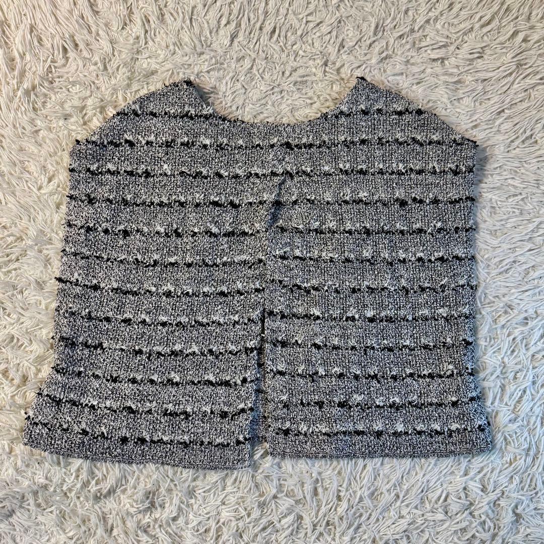 【美品 25SS】ビアズリー　ツイード　ニット　ベスト　ポンチョ　フリーサイズ