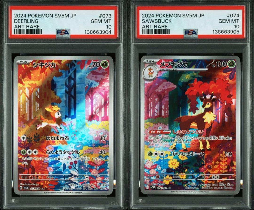 シキジカar&メブキジカar PSA10 (連番)