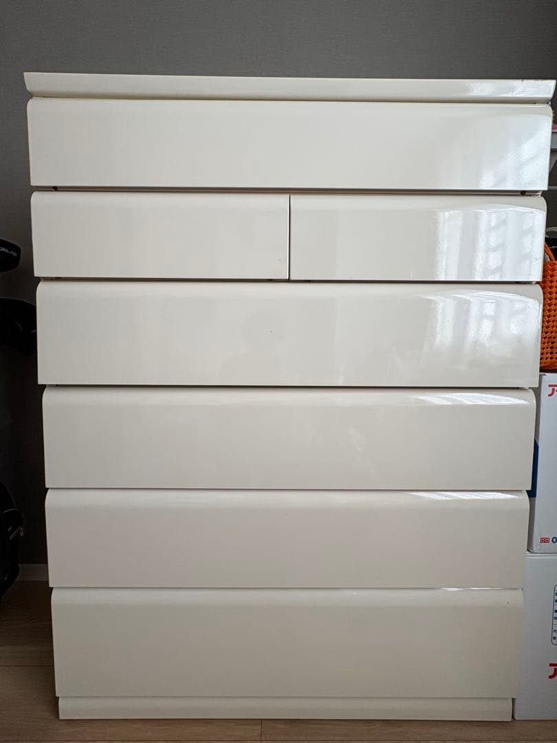ホワイト 7段引き出しチェスト