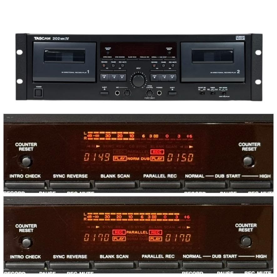 ◆優良美品◆TASCAM オートリバースダブルカセットデッキ 202MKIV