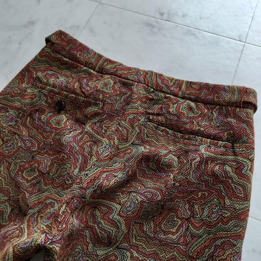 コムデギャルソンオムプリュス 01AW サイケ期 総柄 ウールヘリンボーンパンツ