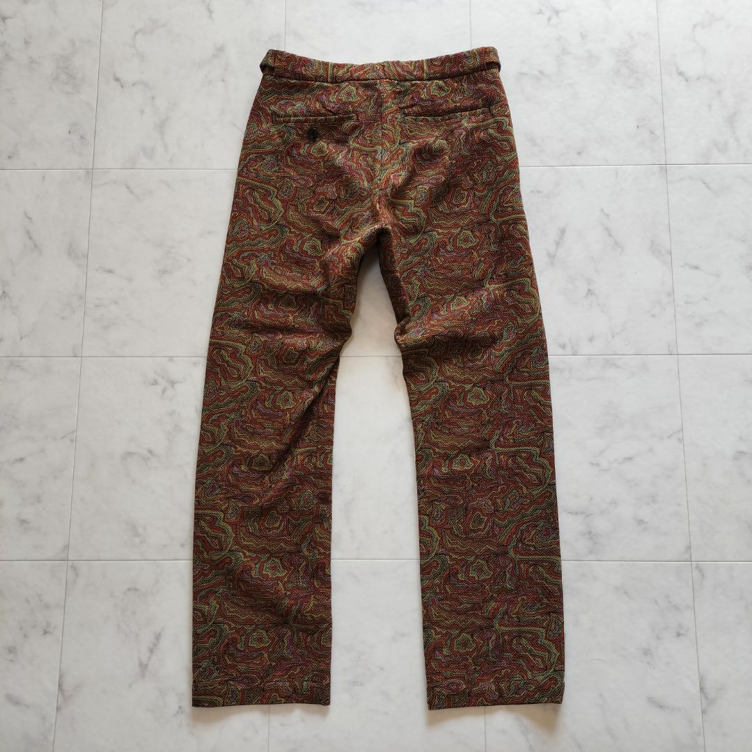 コムデギャルソンオムプリュス 01AW サイケ期 総柄 ウールヘリンボーンパンツ