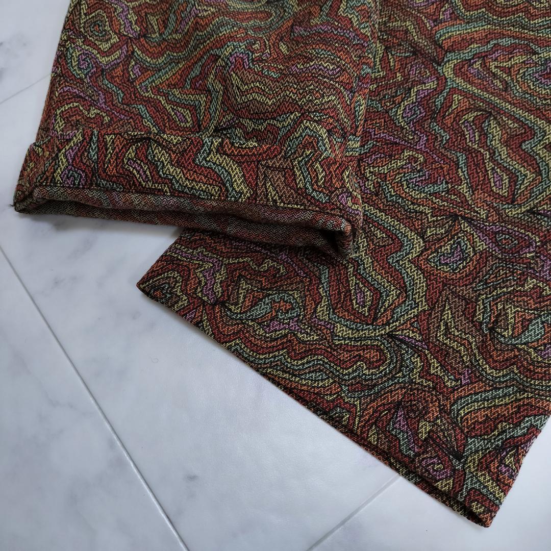 コムデギャルソンオムプリュス 01AW サイケ期 総柄 ウールヘリンボーンパンツ