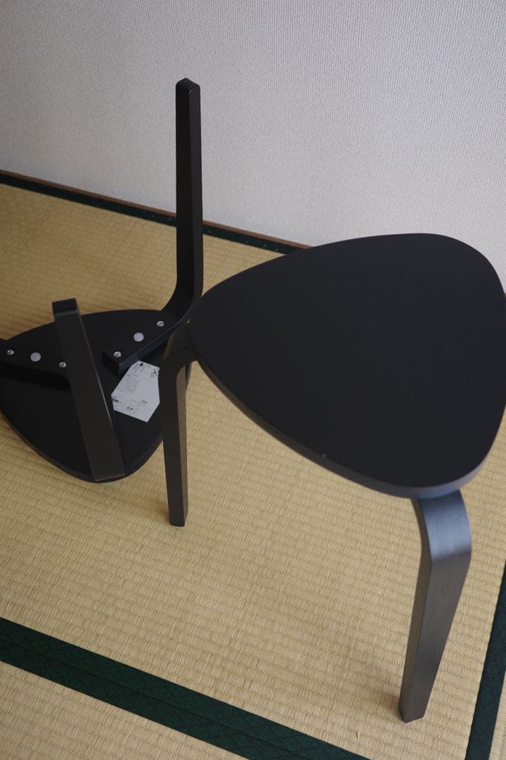 IKEA スツール　KYRRE 黒　２脚